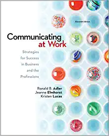 Communicating at Work Strategies for Success in Business and the Professions 11th Edition