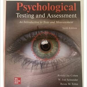 Psychological Testing and Assessment An Introduction to Tests and Measurement 10th Edition by Tobin Renee