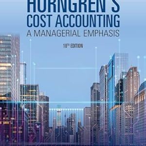 Horngren's Cost Accounting 18th Edition