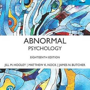 ABNORMAL PSYCHOLOGY GLOBAL EDITION 18th Edition